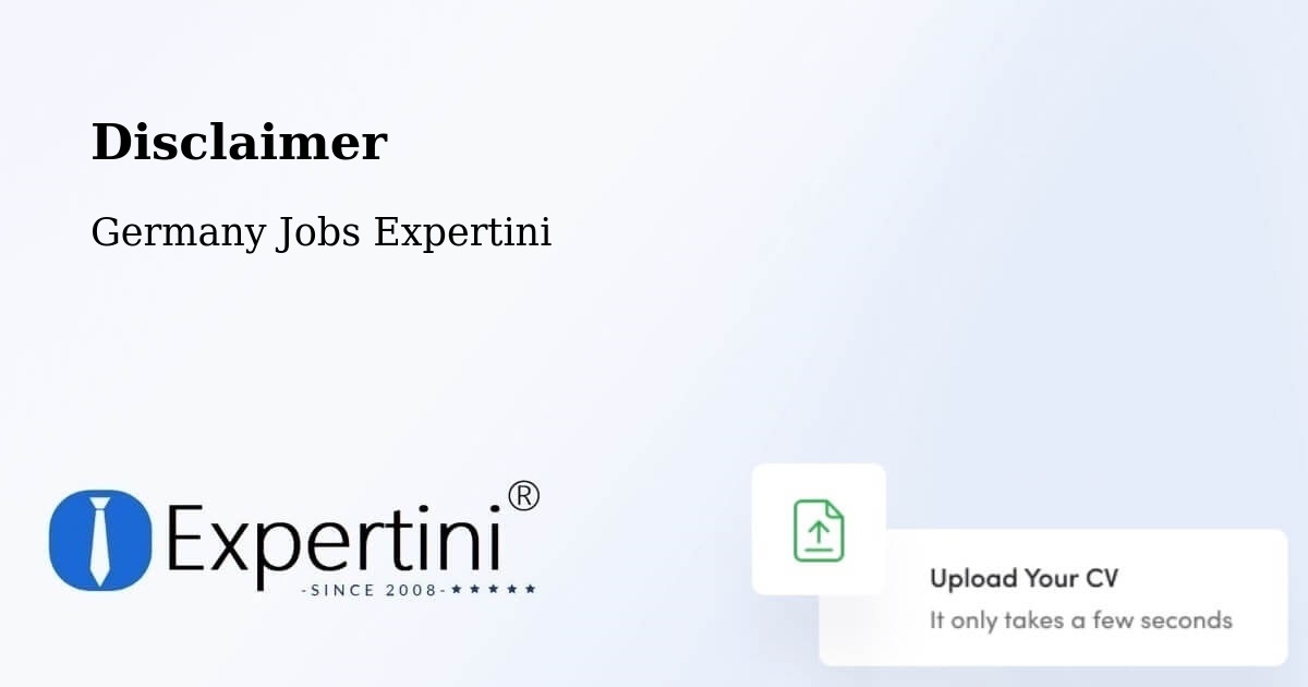 Disclaimer – Hameln - Germany Jobs Expertini