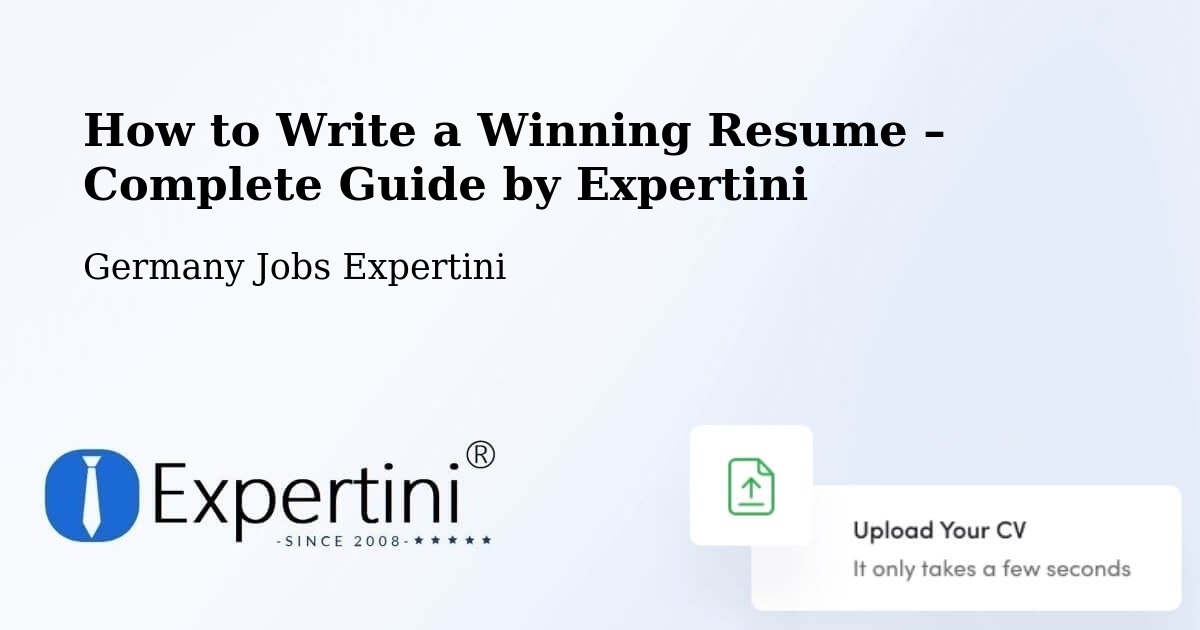 Resume Writing Guide for Job Seekers – Hameln - Hameln, Germany Jobs Expertini